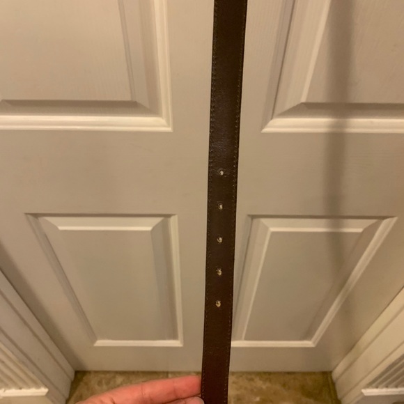 Red YSL python snakeskin belt - small
